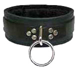 Black Fleece Lined Collar with Single o-Ring