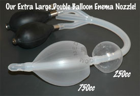 Bardex style double balloon enema nozzle extra large!